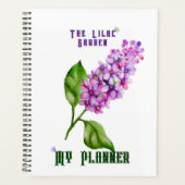 Eleganter Wasserfarbenlila-Zweig Planer (Vorderseite)