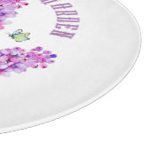 Eleganter Wasserfarbenlila-Zweig Schneidebrett (Ecke)