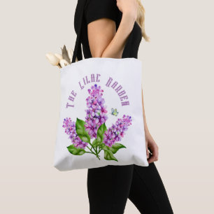 Eleganter Wasserfarbenlila-Zweig Tasche