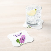 Eleganter Wasserfarbenlila-Zweig Untersetzer (Vor Ort)