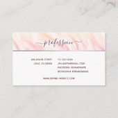 Eleganter Wasserfarbenmarmor mit Frame Chic Hübsch Visitenkarte (Rückseite)