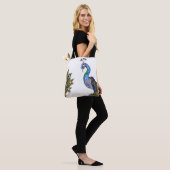 Eleganter Wasserfarbenpfau Tasche (Am Model)