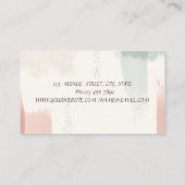 Eleganter Wasserfarbenstrom Schlaganfall, Blume Visitenkarte (Rückseite)