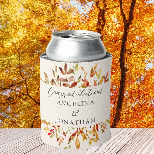 Eleganter Watercolor Autumn lässt eine maßgeschnei Dosenkühler