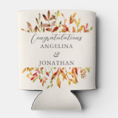 Eleganter Watercolor Autumn lässt eine maßgeschnei Dosenkühler (Rückseite)