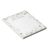 Eleganter Watercolor Botanischer Personalisierter  Notizblock (angewinkelt)