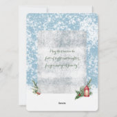 Eleganter Watercolor Bullfinch Winter Bird Feiertagskarte (Rückseite)