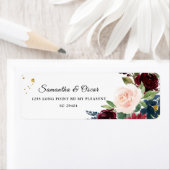 Eleganter Watercolor Burgundy Blush & Gold Tropfen (Insitu)