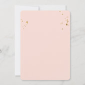 Eleganter Watercolor Burgundy Blush & Gold Tropfen Einladung (Rückseite)