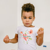 Eleganter Watercolor Floral Baby T - Shirt | Neues