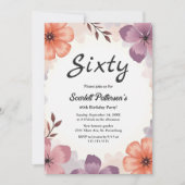 Eleganter Watercolor Floral Romantischer Sommer Ge Einladung (Vorderseite)