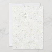 Eleganter Watercolor Foliage Spritzer Einladung (Rückseite)