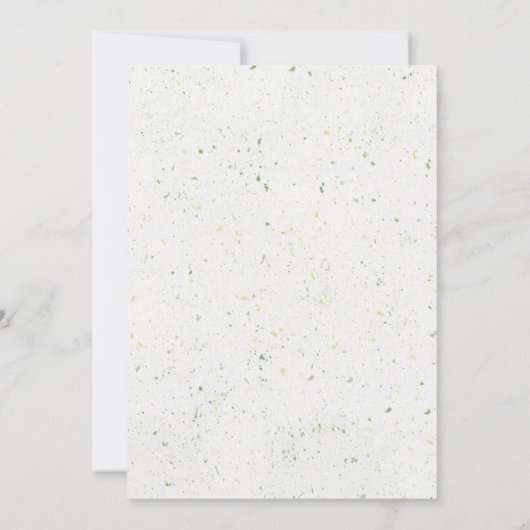 Eleganter Watercolor Foliage Spritzer Einladung (Rückseite)