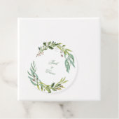 Eleganter Watercolor Foliage Wreath Geschenkanhänger (Beispiel)