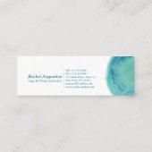 Eleganter Watercolor Gold Meditation Yoga Instruct Mini Visitenkarte (Rückseite)