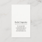 Eleganter Watercolor Gold Meditation Yoga Instruct Visitenkarte (Rückseite)