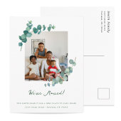 Eleganter Watercolor Grüne Adressenänderung Postkarte