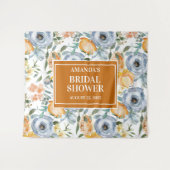 Eleganter Watercolor Hochzeitsstand Foto Wandteppich (Vorderseite (Horizontal))