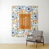 Eleganter Watercolor Hochzeitsstand Foto Wandteppich (Beispiel)