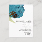 Eleganter Watercolor Innenarchitekt Abstrakt Visitenkarte (Rückseite)