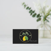 Eleganter Watercolor Lemon Event Planner Visitenkarte (Stehend Vorderseite)