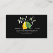 Eleganter Watercolor Lemon Event Planner Visitenkarte (Rückseite)