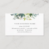 Eleganter Watercolor-Rahmen Visitenkarte (Rückseite)