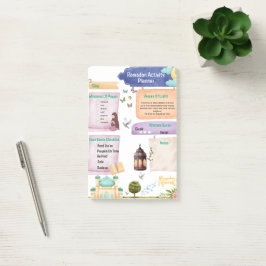 Eleganter Watercolor Ramadan Activity Planner Post-it Klebezettel