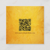 Eleganter Watercolor Red Poinsettia QR Code Weddin Begleitkarte (Rückseite)