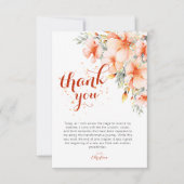 Eleganter Watercolor Rosa Foto Abschluss Dankeskarte (Vorderseite)