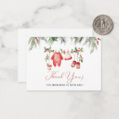 Eleganter Watercolor-Santa-Baby-Christmas-Baby-Sho Mitteilungskarte (Vorderseite/Rückseite Beispiel)