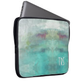 Eleganter WatercolorMonogram Computer-Schutz Laptopschutzhülle (Vorne Rechts)