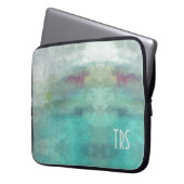 Eleganter WatercolorMonogram Computer-Schutz Laptopschutzhülle (Vorderseite Links)
