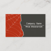 Eleganter Web Designer Graue und rote Visitenkarte (Vorderseite)