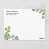 Eleganter Wechsel des Plans für Hochzeiten stornie Postkarte (Rückseite)