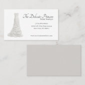 Eleganter Wedding Dress Bridal Boutique Shop Visitenkarte (Vorne/Hinten)