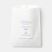Eleganter Wedding Empfang Periwinkle Custom Lecker Geschenktütchen (Vorderseite)