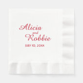 Eleganter Wedding Empfang Serviette (Vorderseite)