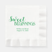 Eleganter Wedding Empfang Serviette (Vorderseite)