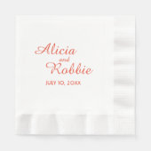 Eleganter Wedding Empfang Serviette (Vorderseite)