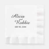 Eleganter Wedding Empfang Serviette (Vorderseite)