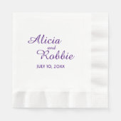 Eleganter Wedding Empfang Serviette (Vorderseite)