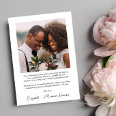 Eleganter Wedding Foto Arch Dankeskarte