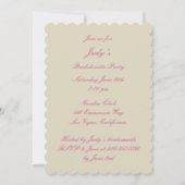 Eleganter Wedding Gown Junggeselinnen-Abschied Ein Einladung (Rückseite)