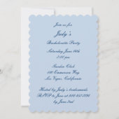 Eleganter Wedding Gown Junggeselinnen-Abschied Ein Einladung (Rückseite)