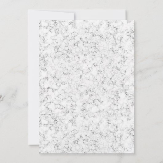 Eleganter Wedding Minimal Marmor Einladung (Rückseite)