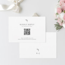 Eleganter Wedding Minimal Monogram UAWG QR Code