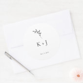 Eleganter Wedding Minimaler Umschlag Aufkleber (Umschlag)