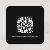 Eleganter Wedding Schlicht Simple QR Code Begleitkarte (Rückseite)