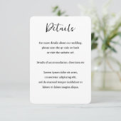 Eleganter Wedding Schlicht Simple QR Code Begleitkarte (Stehend Vorderseite)